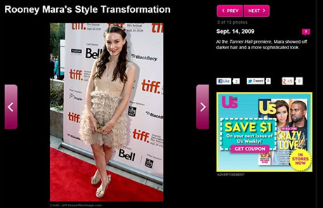 Red Carpet - Rooney Mara - Girl with the Dragon Tattoo