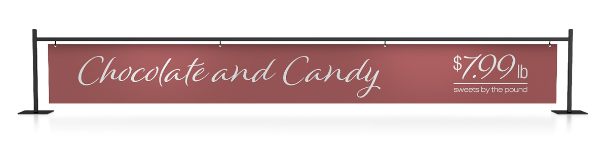 chocolate candy banner