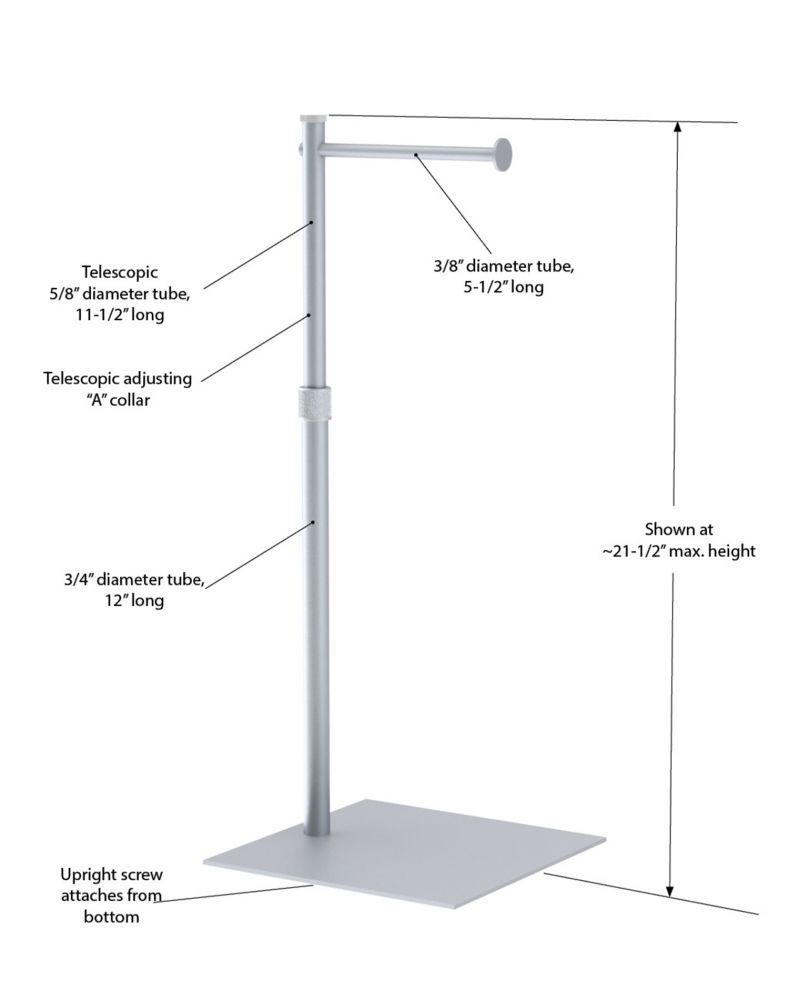 Countertop Adjustable Bag Holder & Banner Stand Example