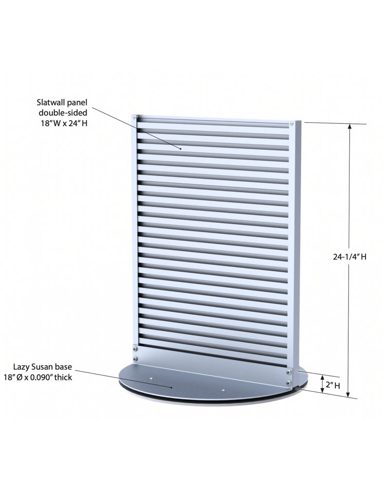 Countertop Spinning Slatwall Merchandiser Example