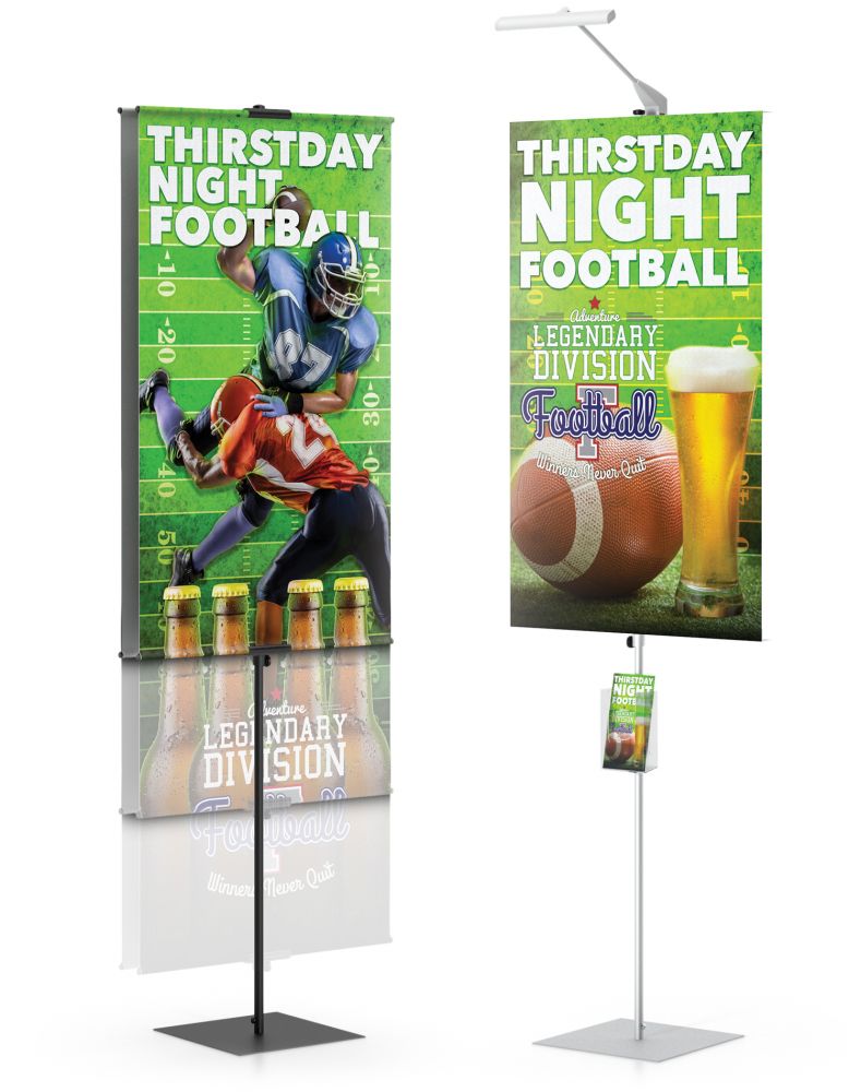 testrite visual promo banner stands